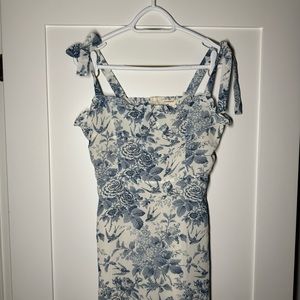 Reformation-Style Dress from a Small US Boutique - Blue Floral Midi